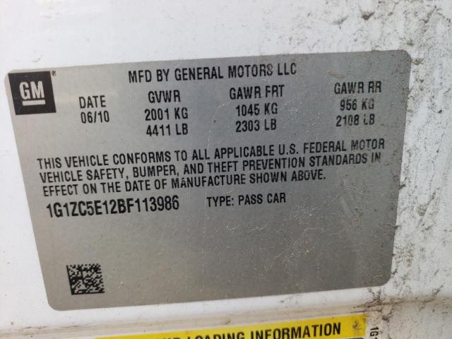 Photo 10 from auction – 2011 CHEVROLET MALIBU 1LT with VIN 1G1ZC5E12BF113986