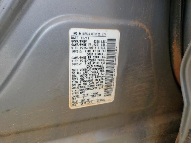 Photo 10 from auction – 2012 NISSAN ROGUE S with VIN JN8AS5MTXCW261335