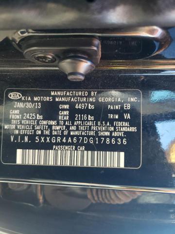 Photo 10 from auction – 2013 KIA OPTIMA SX with VIN 5XXGR4A67DG178636