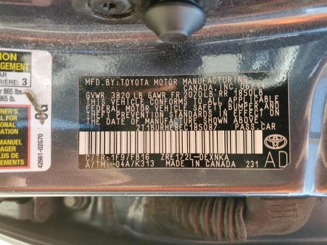 Photo 10 from auction – 2014 TOYOTA COROLLA L with VIN 2T1BURHE8EC185087