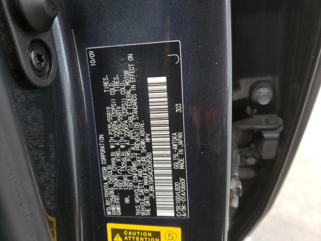 Photo 10 from auction – 2010 LEXUS RX 350 with VIN JTJBK1BA5A2004580