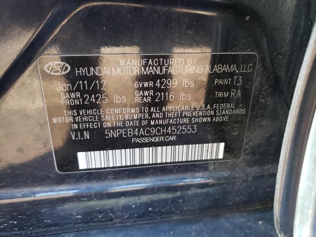 Photo 10 from auction – 2012 HYUNDAI SONATA with VIN 5NPEB4AC9CH452553