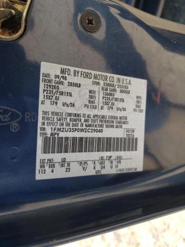Photo 10 from auction – 1998 FORD EXPLORER with VIN 1FMZU35P0WZC29040