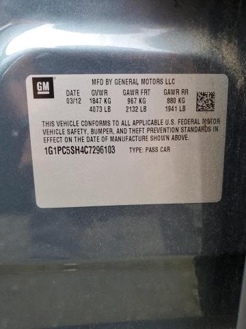 Photo 10 from auction – 2012 CHEVROLET CRUZE LS with VIN 1G1PC5SH4C7296103