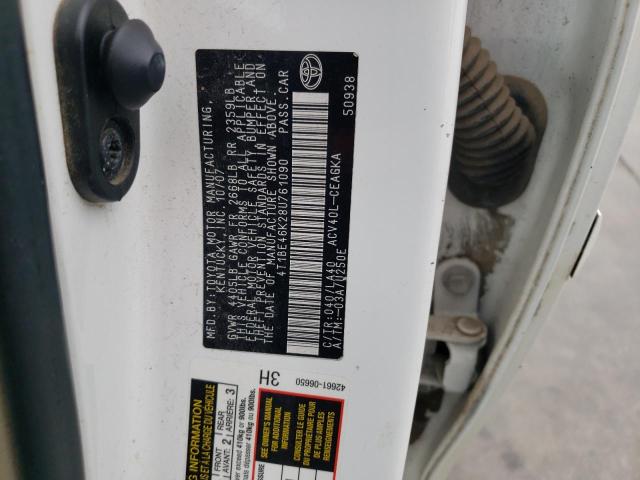 Photo 10 from auction – 2008 TOYOTA CAMRY CE with VIN 4T1BE46K28U761090