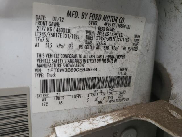 Photo 10 from auction – 2012 FORD F350 SUPER with VIN 1FT8W3B69CEB45744