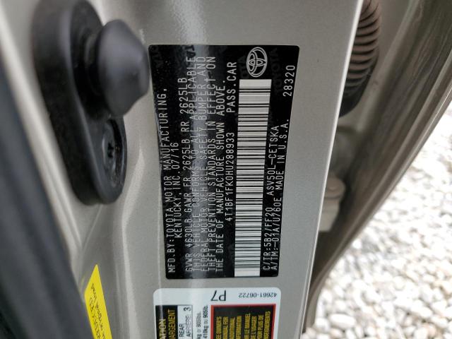 Photo 10 from auction – 2017 TOYOTA CAMRY LE with VIN 4T1BF1FK0HU288933