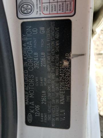 Photo 10 from auction – 2007 KIA SPECTRA EX with VIN KNAFE121675412134