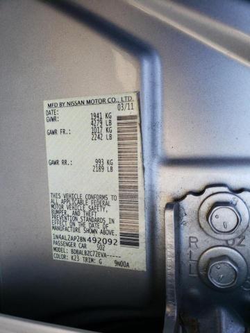Photo 10 from auction – 2011 NISSAN ALTIMA BAS with VIN 1N4AL2AP2BN492092