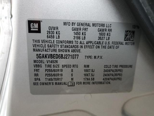 Photo 10 from auction – 2011 BUICK ENCLAVE CX with VIN 5GAKVBED6BJ271077