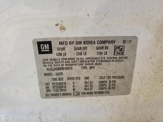 Photo 10 from auction – 2017 BUICK ENCORE PRE with VIN KL4CJASB0HB169976