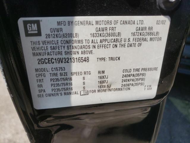 Photo 10 from auction – 2002 CHEVROLET SILVERADO with VIN 2GCEC19V321316548