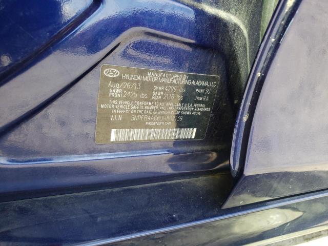 Photo 10 from auction – 2013 HYUNDAI SONATA GLS with VIN 5NPEB4AC6DH802139