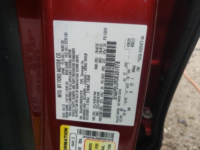 Photo 10 from auction – 2013 FORD FUSION SE with VIN 3FA6P0LU9DR301978