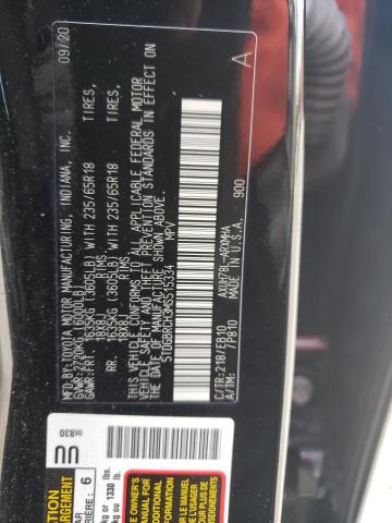 Photo 10 from auction – 2021 TOYOTA HIGHLANDER with VIN 5TDGBRCH3MS515334