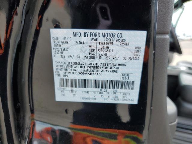 Photo 10 from auction – 2010 FORD ESCAPE XLT with VIN 1FMCU0DG6AKB65156