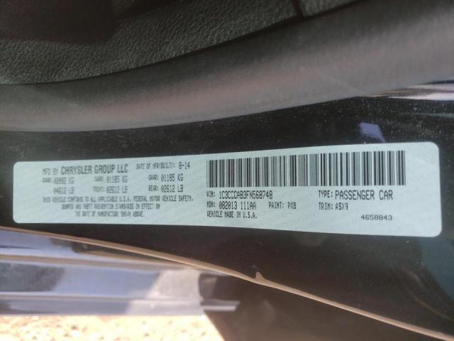 Photo 10 from auction – 2015 CHRYSLER 200 LIMITE with VIN 1C3CCCAB3FN568748