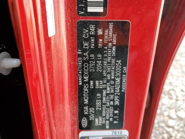 Photo 10 from auction – 2021 KIA FORTE FE with VIN 3KPF24ADXME303054