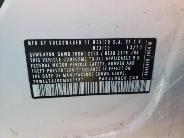 Photo 10 from auction – 2012 VOLKSWAGEN JETTA TDI with VIN 3VWLL7AJ6CM089687