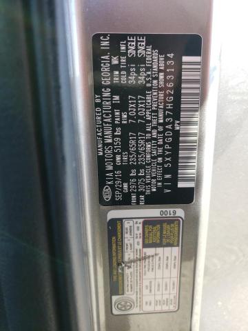 Photo 10 from auction – 2017 KIA SORENTO LX with VIN 5XYPGDA37HG263134