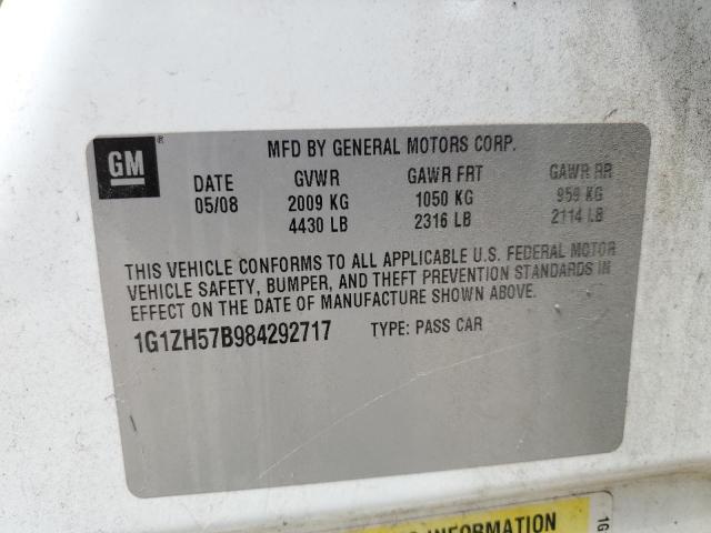 Photo 10 from auction – 2008 CHEVROLET MALIBU with VIN 1G1ZH57B984292717