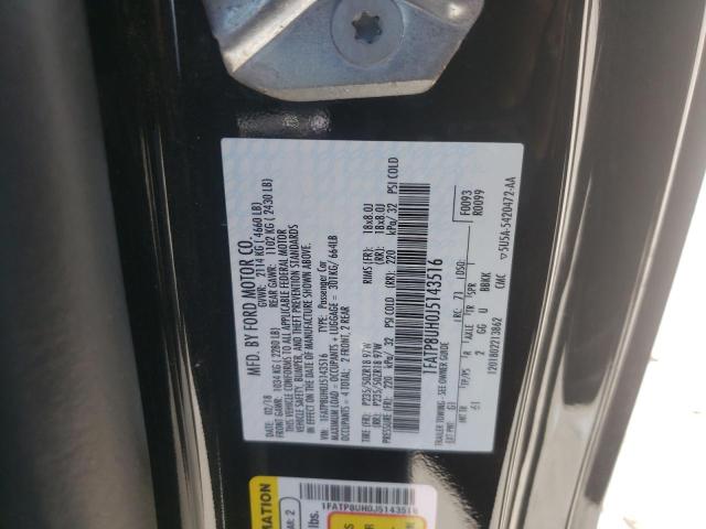 Photo 10 from auction – 2018 FORD MUSTANG with VIN 1FATP8UH0J5143516