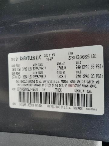 Photo 10 from auction – 2008 DODGE RAM 1500 S with VIN 1D7HA16N08J143776