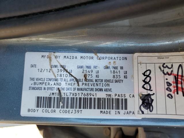 Photo 10 from auction – 2013 MAZDA 3 I with VIN JM1BL1L7XD1768941