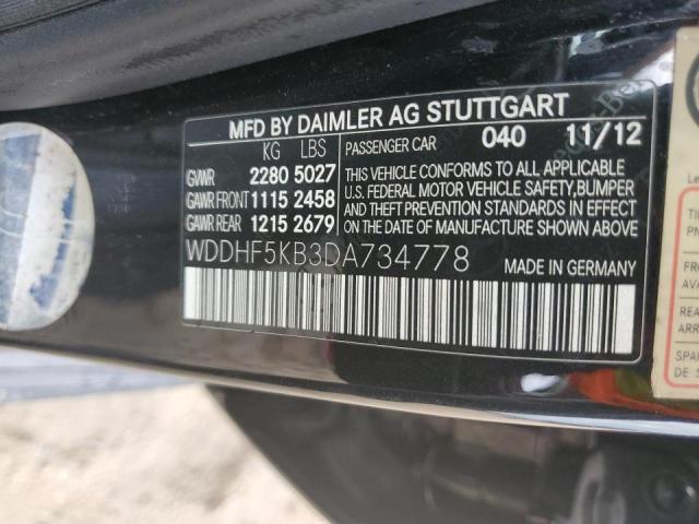Photo 10 from auction – 2013 MERCEDES-BENZ E 350 with VIN WDDHF5KB3DA734778