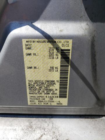 Photo 10 from auction – 2015 NISSAN ALTIMA 2.5 with VIN 1N4AL3AP6FC436938