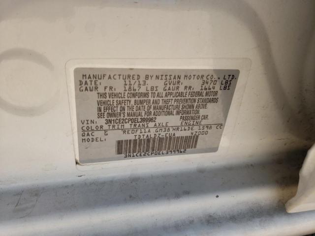 Photo 10 from auction – 2014 NISSAN VERSA NOTE with VIN 3N1CE2CP0EL399962