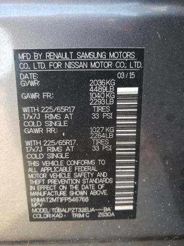 Photo 10 from auction – 2015 NISSAN ROGUE S with VIN KNMAT2MT1FP546768