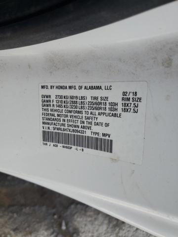 Photo 10 from auction – 2018 HONDA ODYSSEY EX with VIN 5FNRL6H7XJB094331
