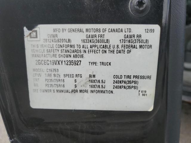 Photo 10 from auction – 2000 CHEVROLET SILVERADO with VIN 2GCEC19VXY1235927