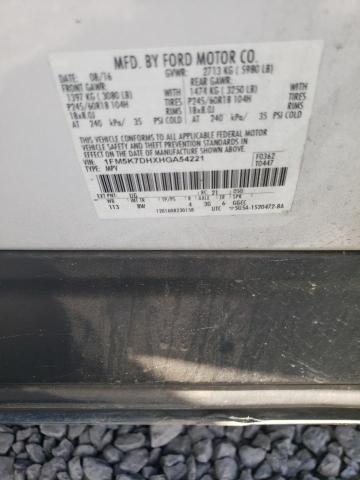 Photo 10 from auction – 2017 FORD EXPLORER X with VIN 1FM5K7DHXHGA54221