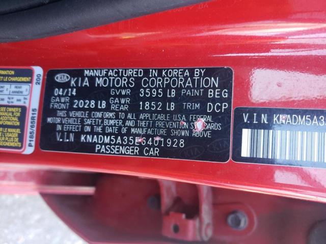 Фото 10 с аукциона – 2014 KIA RIO LX с VIN KNADM5A35E6401928