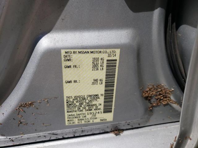 Photo 10 from auction – 2015 NISSAN ALTIMA 2.5 with VIN 1N4AL3AP7FC195245