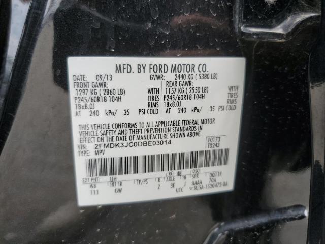 Photo 10 from auction – 2013 FORD EDGE SEL with VIN 2FMDK3JC0DBE03014