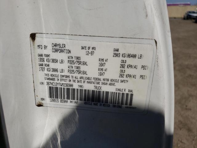 Photo 10 from auction – 1998 DODGE RAM 1500 with VIN 3B7HC12Y7WM236900