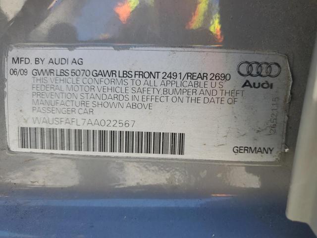 Photo 10 from auction – 2010 AUDI A4 PREMIUM with VIN WAUSFAFL7AA022567
