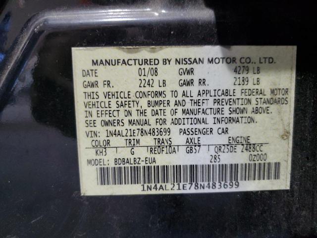 Photo 10 from auction – 2008 NISSAN ALTIMA 2.5 with VIN 1N4AL21E78N483699