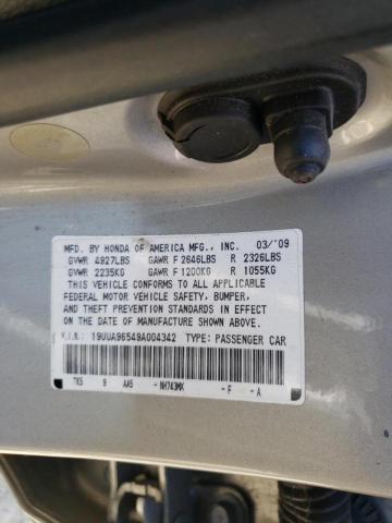 Photo 10 from auction – 2009 ACURA TL with VIN 19UUA96549A004342