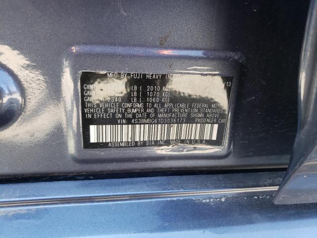 Photo 10 from auction – 2013 SUBARU LEGACY 2.5 with VIN 4S3BMBG61D3036173