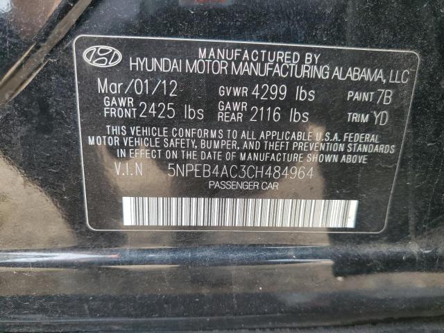 Photo 10 from auction – 2012 HYUNDAI SONATA GLS with VIN 5NPEB4AC3CH484964