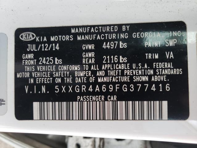 Photo 10 from auction – 2015 KIA OPTIMA SX with VIN 5XXGR4A69FG377416