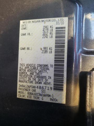 Photo 10 from auction – 2010 NISSAN ALTIMA BAS with VIN 1N4AL2AP3AN486719