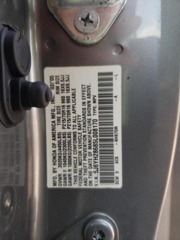 Photo 10 from auction – 2005 HONDA ELEMENT EX with VIN 5J6YH28685L008170