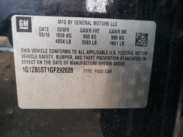 Photo 10 from auction – 2016 CHEVROLET MALIBU LS with VIN 1G1ZB5ST1GF292828
