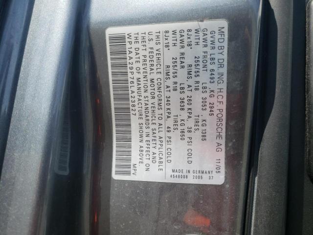 Photo 10 from auction – 2006 PORSCHE CAYENNE with VIN WP1AA29P76LA23827