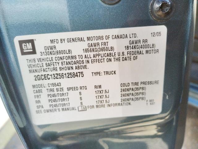 Photo 10 from auction – 2006 CHEVROLET SILVERADO with VIN 2GCEC13Z561258475